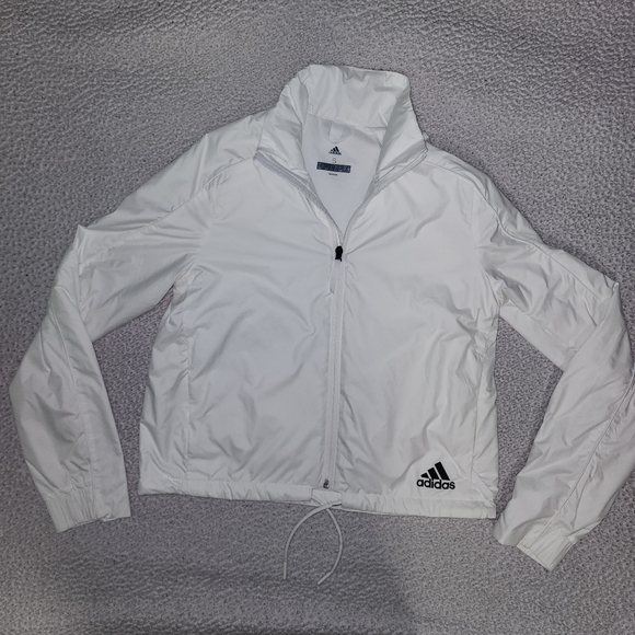 Adidas Women's White Coat , With Black Logo - Picture 15 of 16